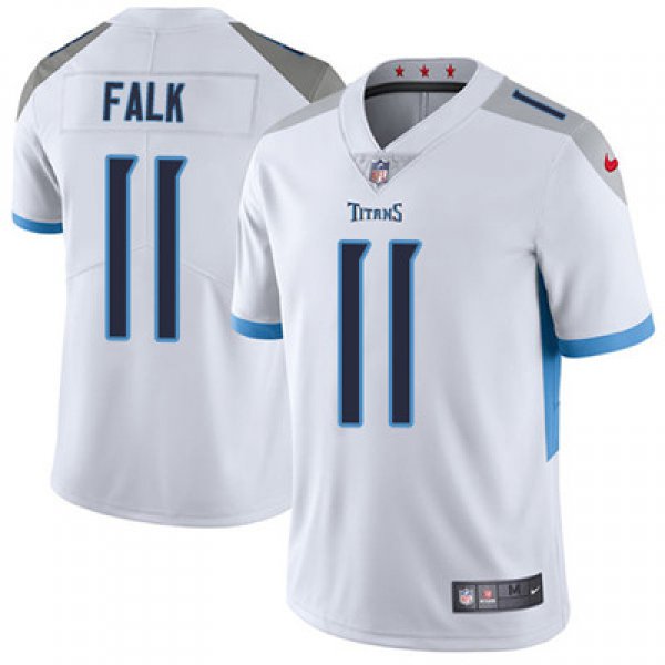 Nike Tennessee Titans #11 Luke Falk White Men's Stitched NFL Vapor Untouchable Limited Jersey