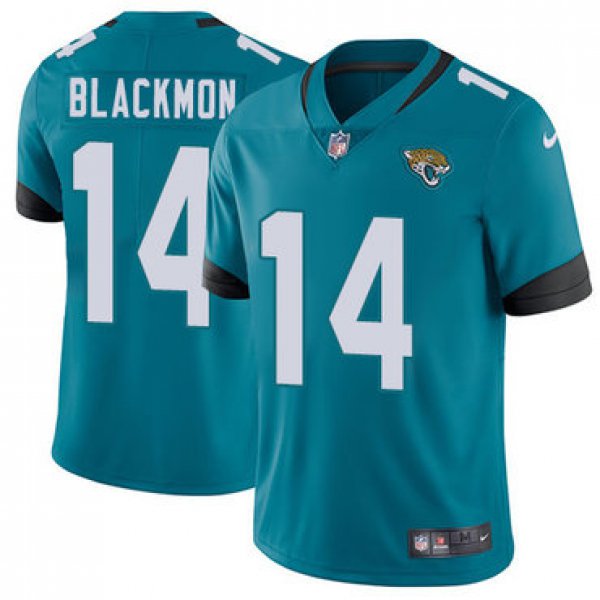 Nike Jacksonville Jaguars #14 Justin Blackmon Teal Green Team Color Men's Stitched NFL Vapor Untouchable Limited Jersey