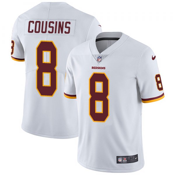 Nike Washington Redskins #8 Kirk Cousins White Men's Stitched NFL Vapor Untouchable Limited Jersey