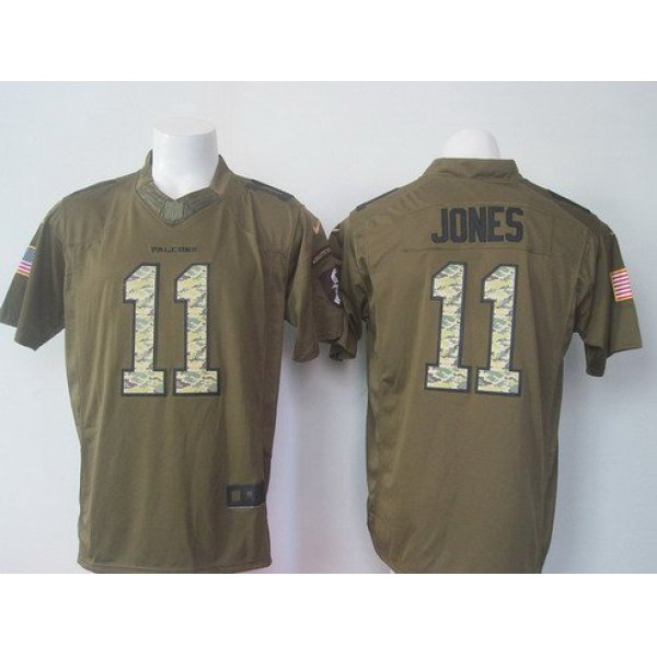 Men's Atlanta Falcons #11 Julio Jones Green Salute To Service 2015 NFL Nike Limited Jersey