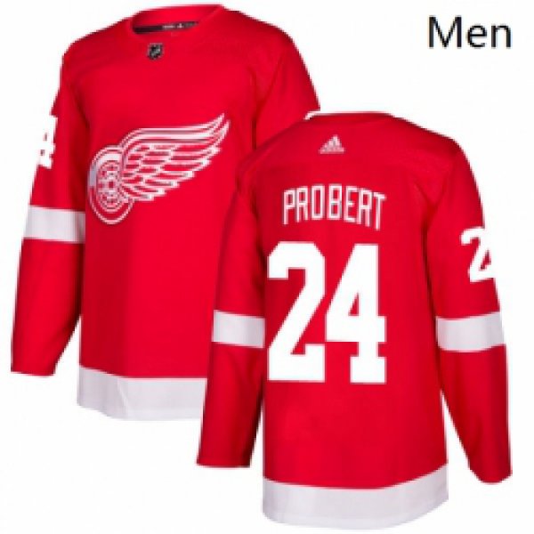 Mens Adidas Detroit Red Wings 24 Bob Probert Premier Red Home NHL Jersey