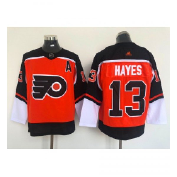 Men's Philadelphia Flyers #13 Kevin Hayes Orange 2021 Reverse Retro Authentic Jersey