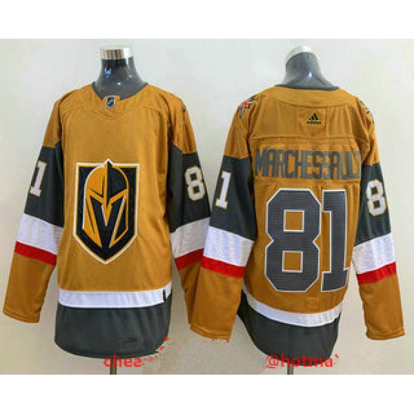 Men's Vegas Golden Knights #81 Jonathan Marchessault Gold 2020-21 Alternate Stitched Adidas Jersey