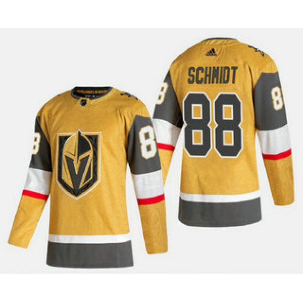 Men's Vegas Golden Knights #88 Nate Schmidt Gold 2020-21 Alternate Stitched Adidas Jersey