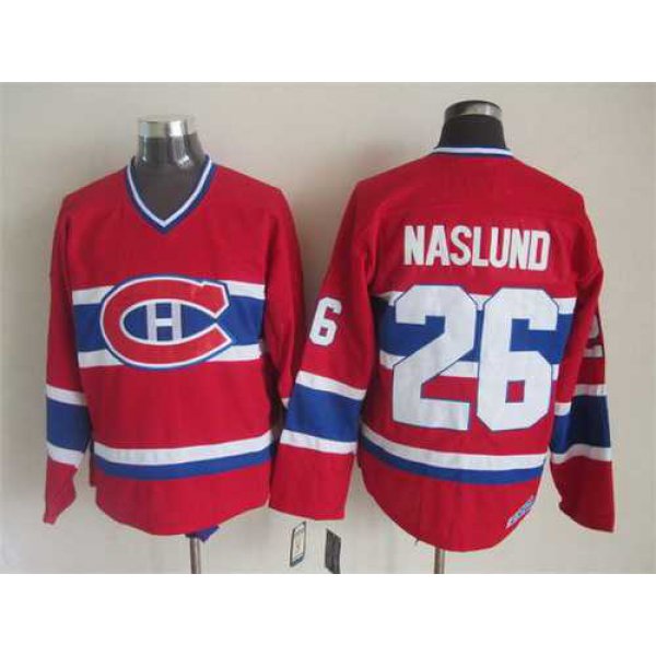 Montreal Canadiens #26 Mats Naslund Red CCM Vintage Throwback Jersey