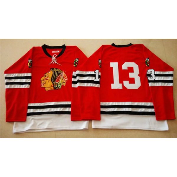 Chicago Blackhawks #13 Daniel Carcillo 1960-61 Red Vintage Jersey