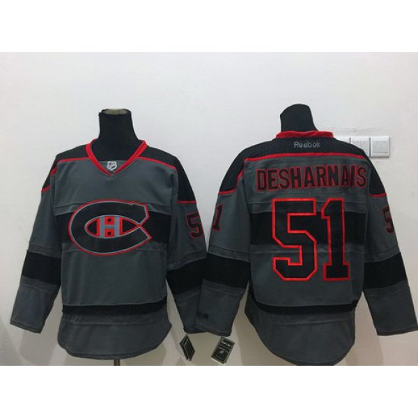Montreal Canadiens #51 David Desharnais Charcoal Gray Jersey