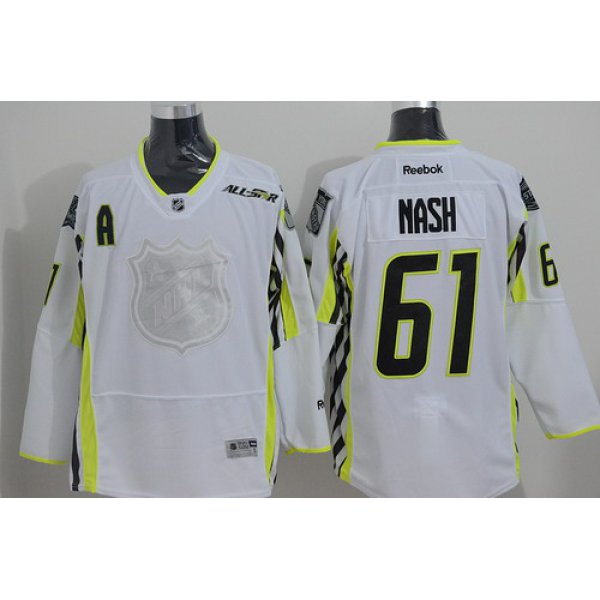 New York Rangers #61 Rick Nash 2015 All-Stars White Jersey