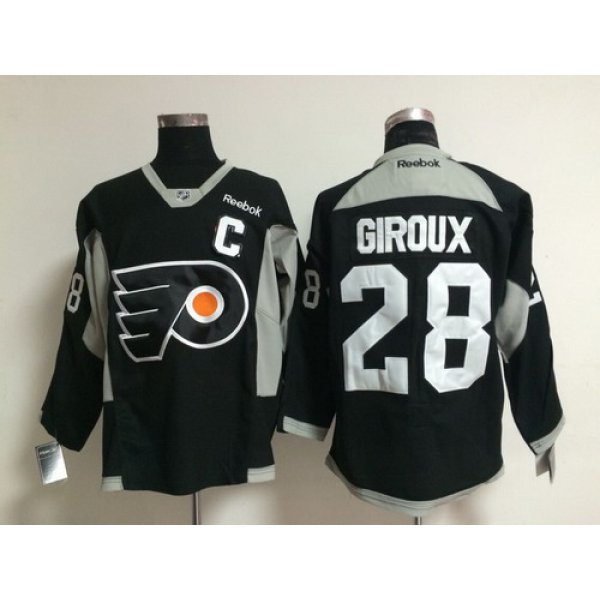 Philadelphia Flyers #28 Claude Giroux Charcoal 2014 Training Black Jersey