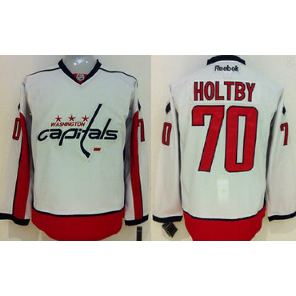 Washington Capitals #70 Braden Holtby White Jersey