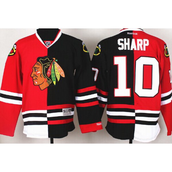 Chicago Blackhawks #10 Patrick Sharp Red/Black Two Tone Jersey
