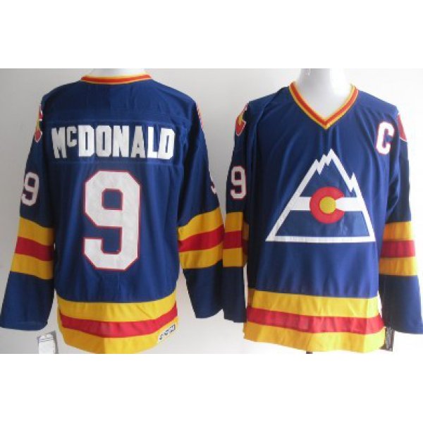 Colorado Avalanche #9 Joey MacDonald Blue Throwback CCM Jersey