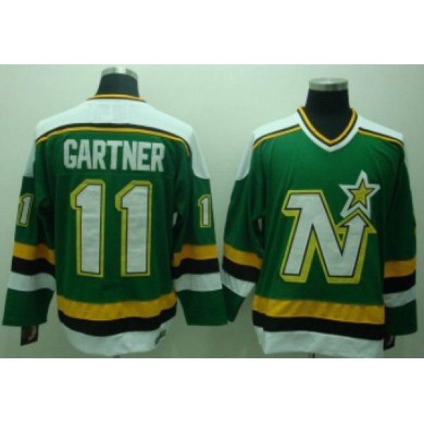 Dallas Stars #11 Mike Gartner Green Throwback CCM Jersey