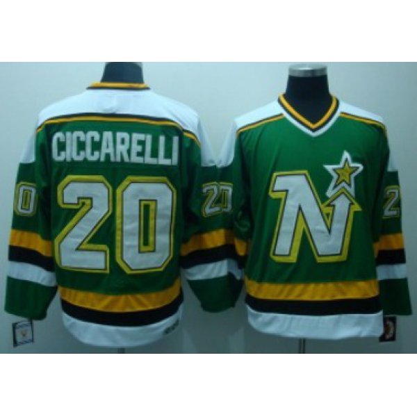 Dallas Stars #20 Dino Ciccarelli Green Throwback CCM Jersey