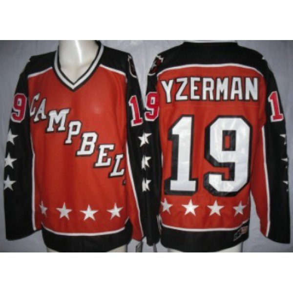 Detroit Red Wings #19 Steve Yzerman Orange All-Star Throwback CCM Jersey
