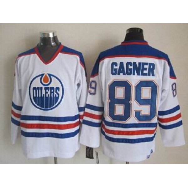 Edmonton Oilers #89 Sam Gagner White Throwback CCM Jersey