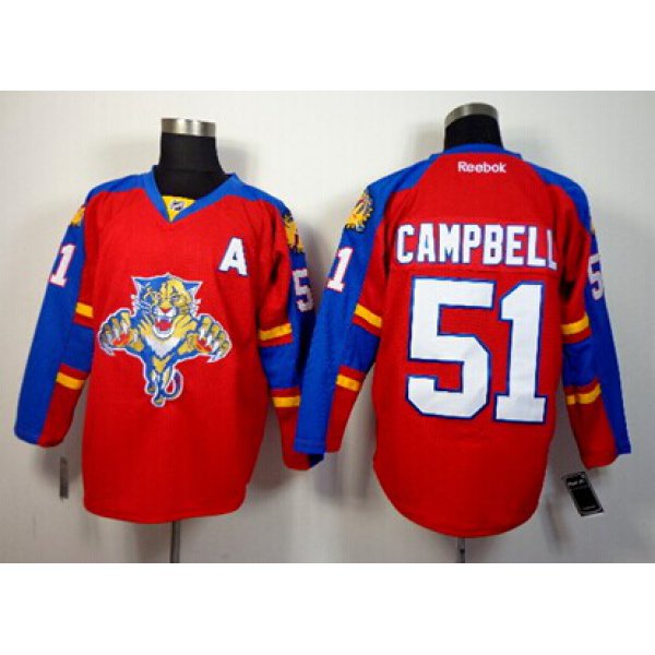 Florida Panthers #51 Brian Campbell Red Jersey