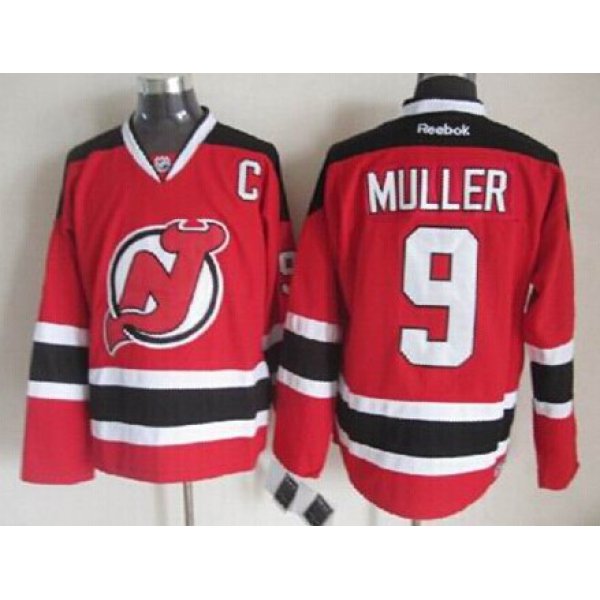 New Jersey Devils #9 Kirk Muller Red With Black Throwback CCM Jersey