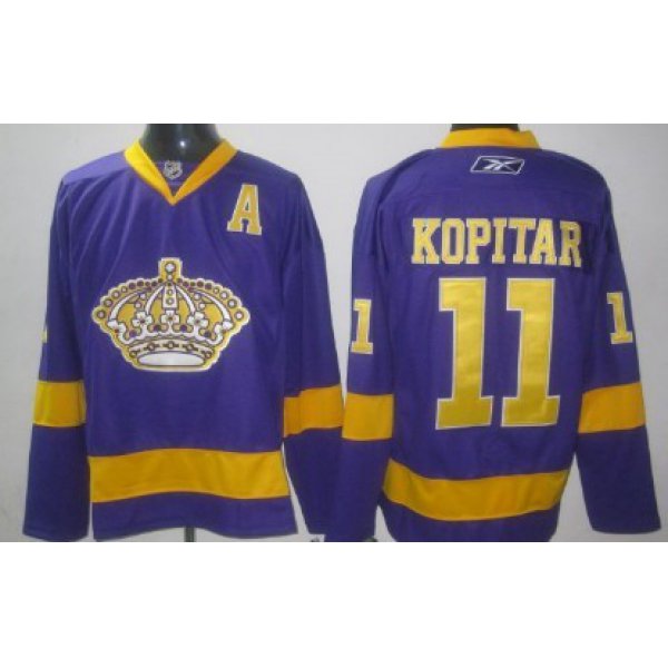 Los Angeles Kings #11 Anze Kopitar Purple Jersey