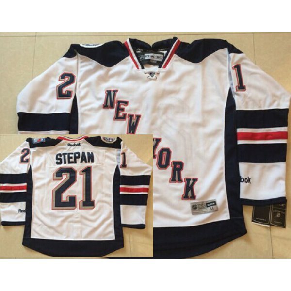 New York Rangers #21 Derek Stepan 2014 Stadium Series White Jersey