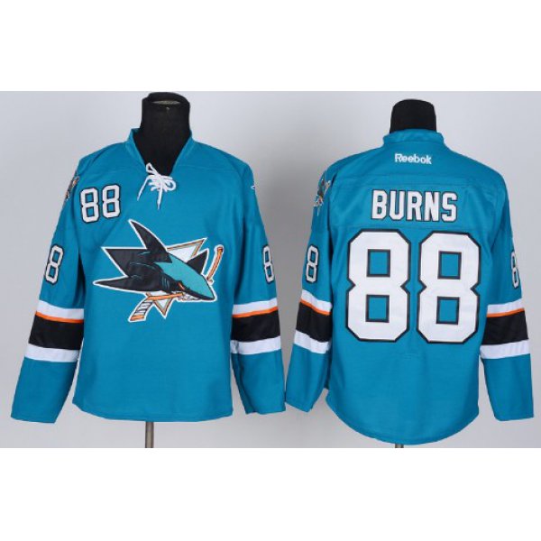 San Jose Sharks #88 Brent Burns 2014 Blue Jersey