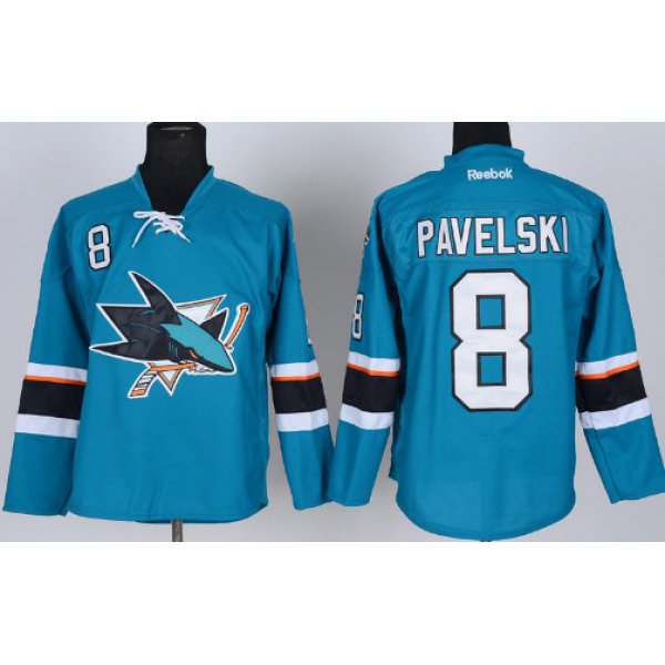 San Jose Sharks #8 Joe Pavelski 2014 Blue Jersey