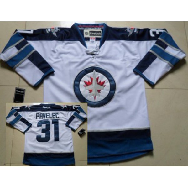 Winnipeg Jets #31 Ondrej Pavelec White Jersey