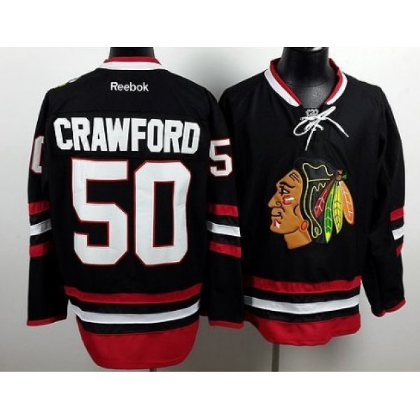Chicago Blackhawks #50 Corey Crawford 2014 Stadium Series Black Jersey