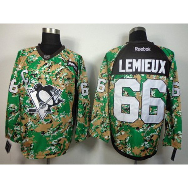 Pittsburgh Penguins #66 Mario Lemieux 2014 Camo Jersey