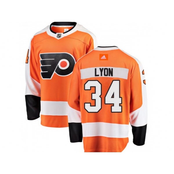 Adidas Philadelphia Flyers #34 Alex Lyon Home Fanatics Orange Jersey