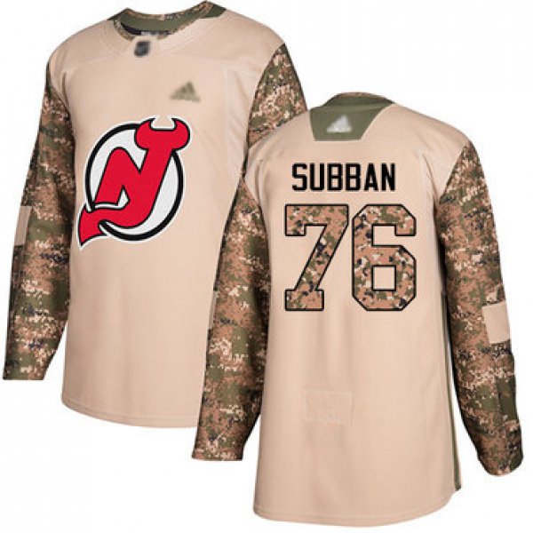 Devils #76 P. K. Subban Camo Authentic 2017 Veterans Day Stitched Hockey Jersey