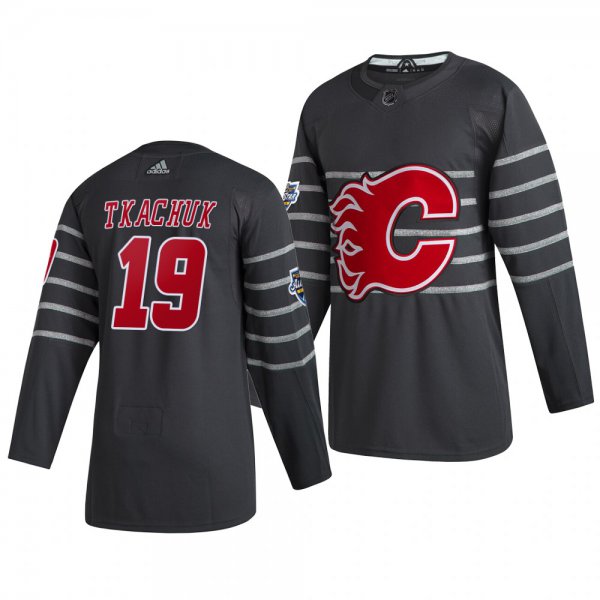 Men's Calgary Flames #19 Matthew Tkachuk Gray 2020 NHL All-Star Game Adidas Jersey