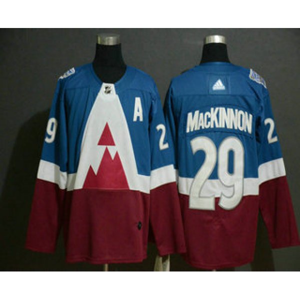 Men's Colorado Avalanche #29 Nathan MacKinnon Blue 2020 Stadium Series Adidas Stitched NHL Jersey