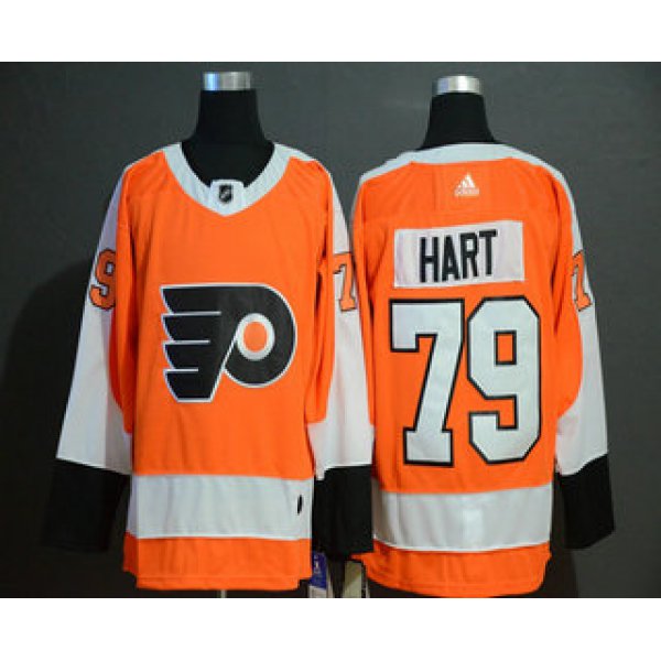 Men's Philadelphia Flyers #79 Carter Hart Orange Adidas Stitched NHL Jersey