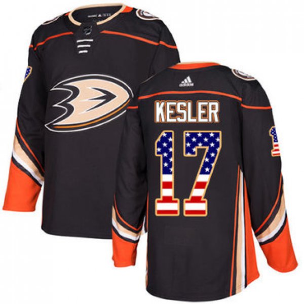 Adidas Ducks #17 Ryan Kesler Black Home Authentic USA Flag Stitched NHL Jersey