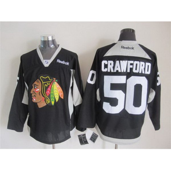 Chicago Blackhawks #50 Corey Crawford 2014 Training Black Jersey
