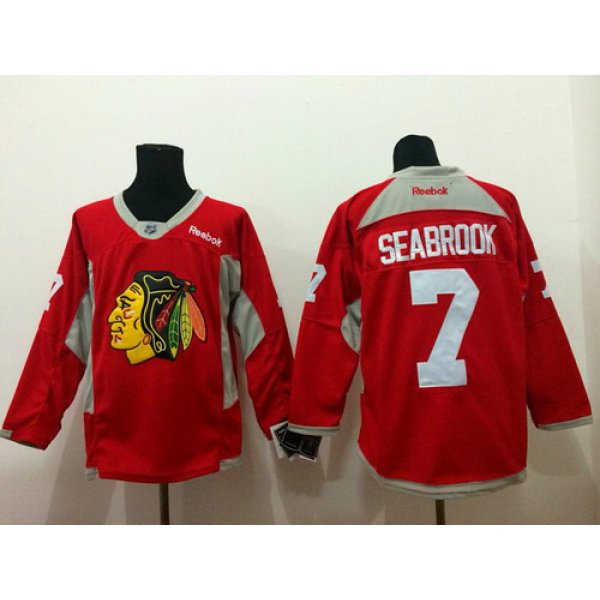 Chicago Blackhawks #7 Brent Seabrook 2014 Training Red Jersey