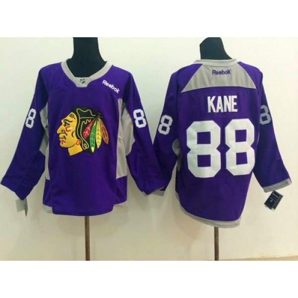 Chicago Blackhawks #88 Patrick Kane 2014 Training Purple Jersey