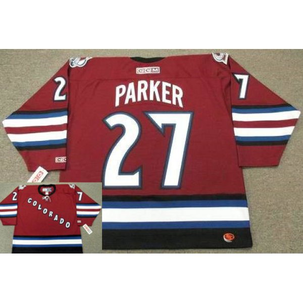 Colorado Avalanche #27 SCOTT PARKER 2002 CCM Throwback Alternate NHL Hockey Jersey