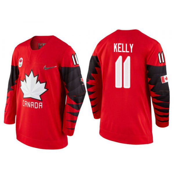 Men Canada Team #11 Chris Kelly Red 2018 Winter Olympics Jersey