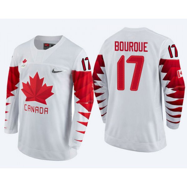 Men Canada Team #17 Rene Bourque White 2018 Winter Olympics Jersey