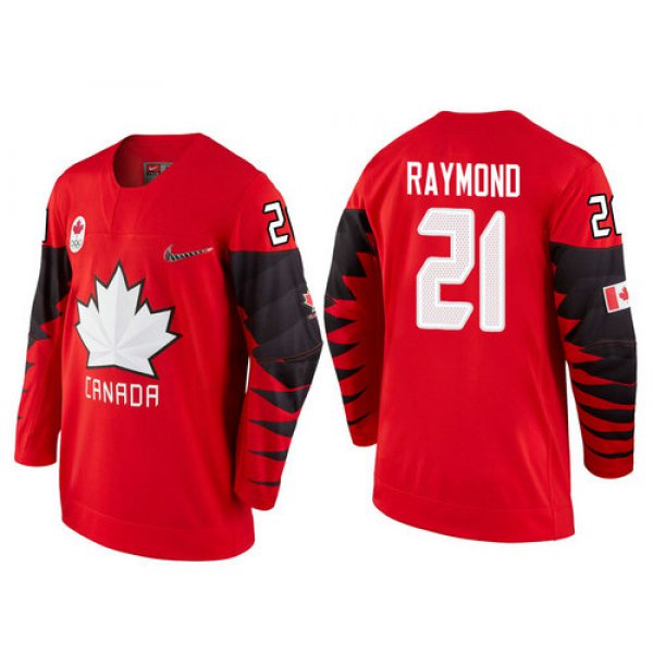 Men Canada Team #21 Mason Raymond Red 2018 Winter Olympics Jersey