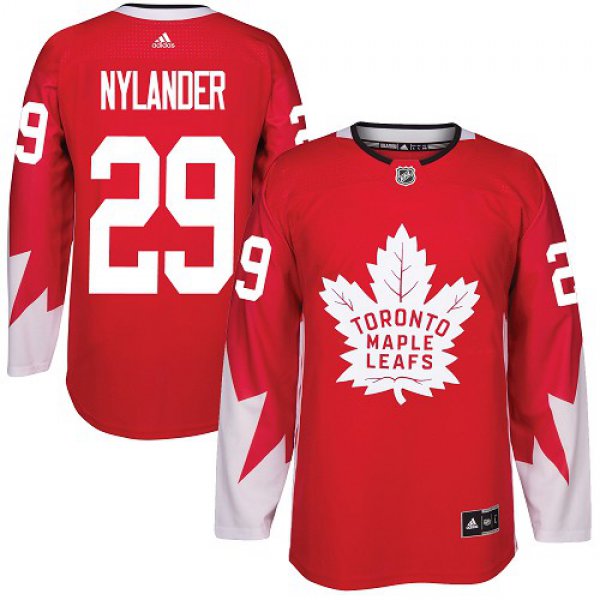 Adidas Toronto Maple Leafs #29 William Nylander Red Team Canada Authentic Stitched NHL Jersey