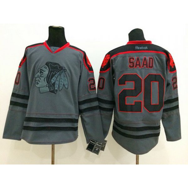 Chicago Blackhawks #20 Brandon Saad Charcoal Gray Jersey