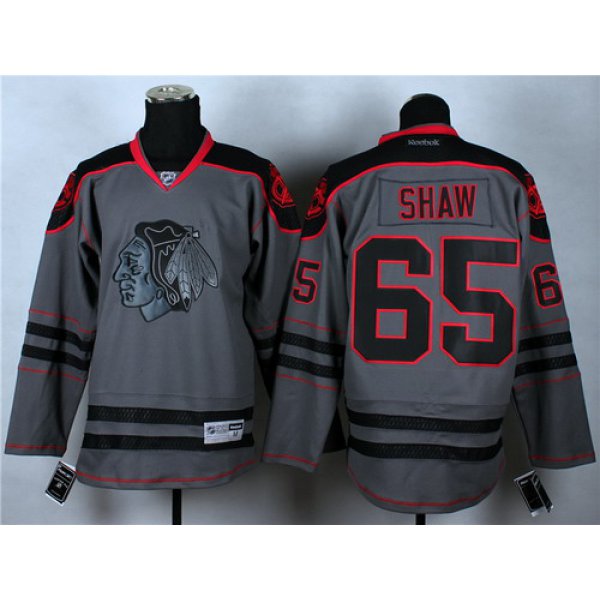 Chicago Blackhawks #65 Andrew Shaw Charcoal Gray Jersey