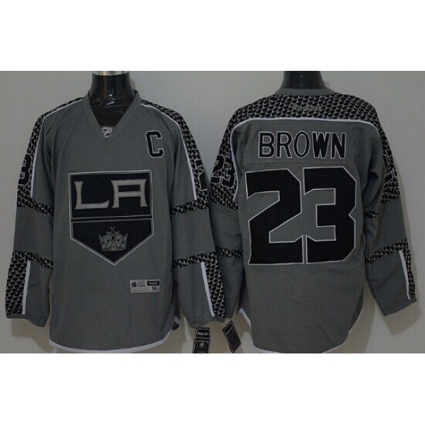 Los Angeles Kings #23 Dustin Brown Charcoal Gray Jersey