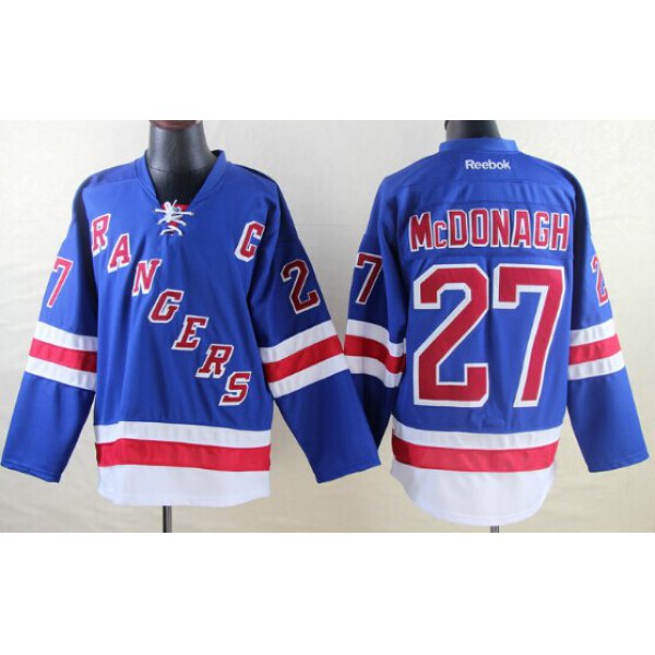 New York Rangers #27 Ryan Mcdonagh Light Blue Jersey