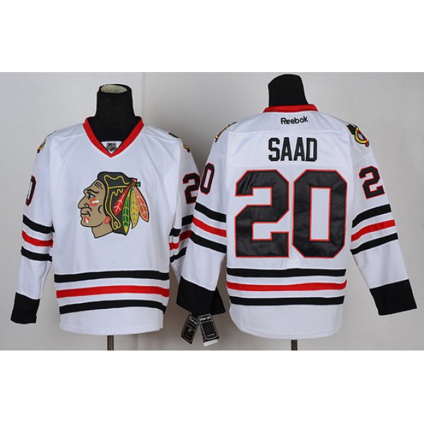 Chicago Blackhawks #20 Brandon Saad White Jersey