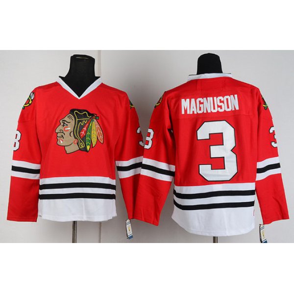 Chicago Blackhawks #3 Keith Magnuson Red Throwback CCM Jersey