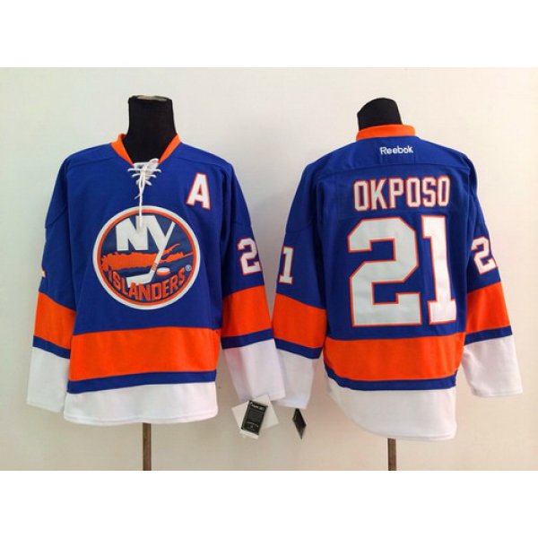 New York Islanders #21 Kyle Okposo Light Blue Jersey